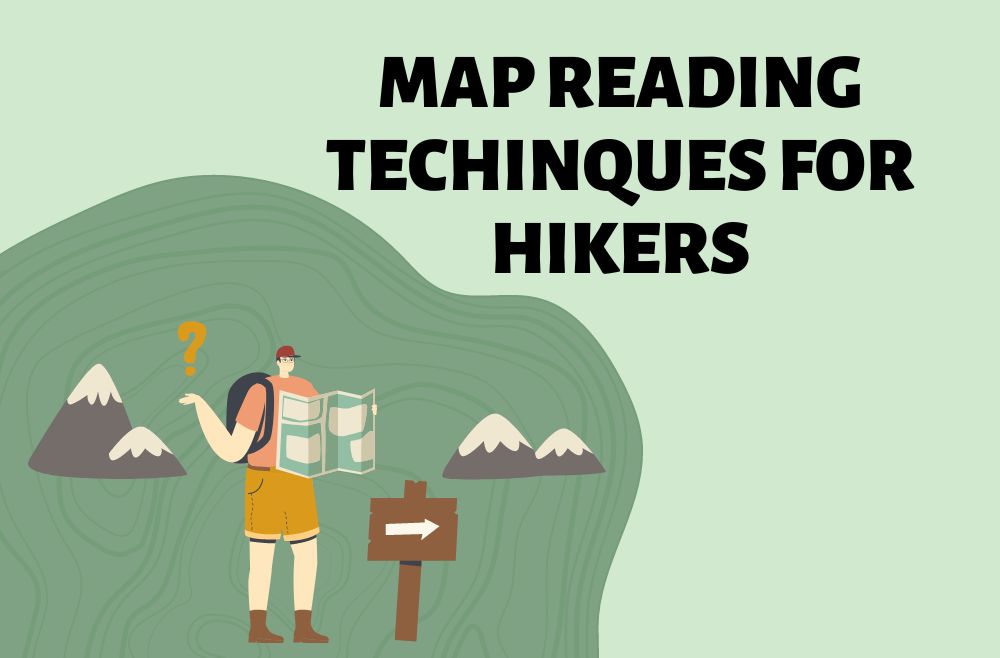 Banner that reads map reading techniques for hikers